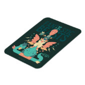 Magnet Flexible Dessin Des Bêtes Fantastiques Émergent De Suitcase (Côté Gauche)
