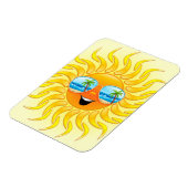 Magnet Flexible Dessin d'été avec lunettes de soleil (Côté Gauche)