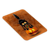 Magnet Flexible Dessin d'Halloween au chat effrayé sur Citrouille (Côté Droit)