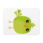 Magnet Flexible Dessin d'oiseau vert (Horizontal)