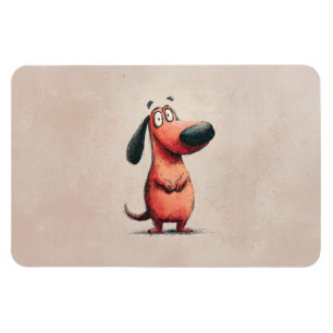 Magnet Flexible Dessin illustratif d'un chien de dessin animé mign