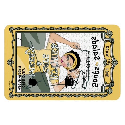 Magnet Flexible Dessinez l'aimant du réfrigérateur Line_C_4x6 (Horizontal)