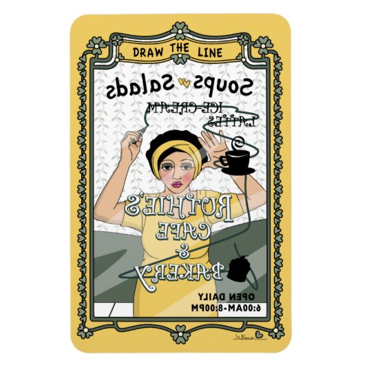 Magnet Flexible Dessinez l'aimant du réfrigérateur Line_C_4x6 (Vertical)