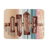 Magnet Flexible Destination de mariage tropicale Enregistrez la da (Horizontal)