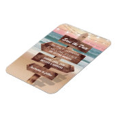 Magnet Flexible Destination de mariage tropicale Enregistrez la da (Côté Gauche)
