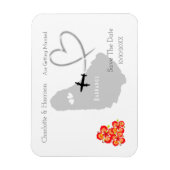 Magnet Flexible Destination Mariage Barbade Enregistrer la date (Vertical)