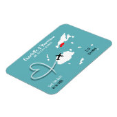 Magnet Flexible Destination Mariage Des Îles Fidji Enregistrer La  (Côté Gauche)