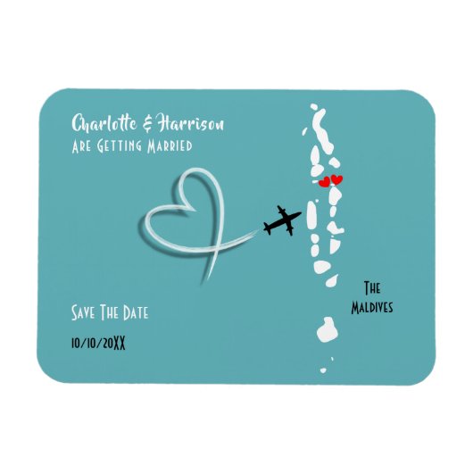 Magnet Flexible Destination Mariage des Maldives (Horizontal)