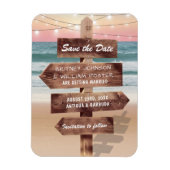 Magnet Flexible Destination Mariage Tropical Enregistrer La Date (Vertical)