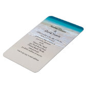 Magnet Flexible Destination Plage Mariage Personnalisé Invitation (Côté Gauche)