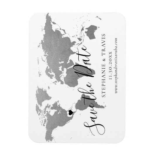 Magnet Flexible Destination Wedding Save the Date (Vertical)