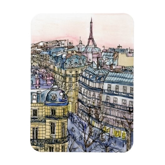 Magnet Flexible Destinations | Aquarelle Tour Eiffel & Paris (Vertical)