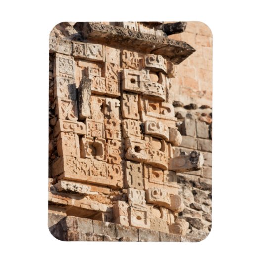 Magnet Flexible Détail De La Pyramide Magicienne, Yucatan, Mexique (Vertical)