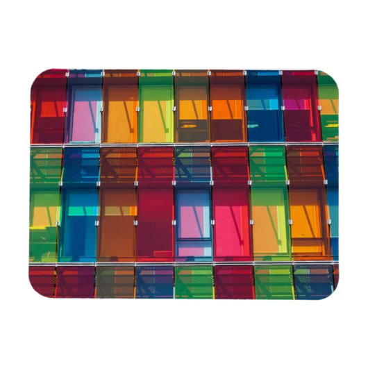 Magnet Flexible Détail d'un bâtiment commercial multicolore (Horizontal)