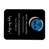 Magnet Flexible détails du mot de passe wifi noir (Horizontal)