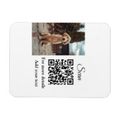 Magnet Flexible Détails simples du nom de l'animal code QR ajouter (Horizontal)