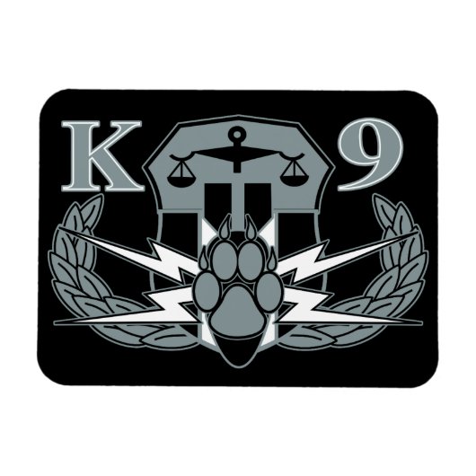 Magnet Flexible Détection des explosifs K-9 Aimant insignia (Horizontal)