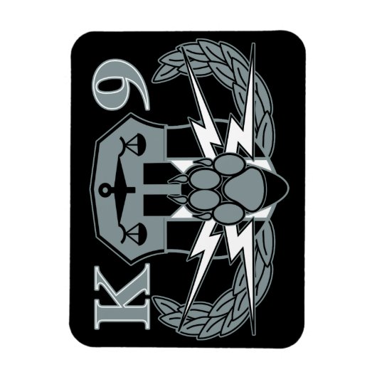 Magnet Flexible Détection des explosifs K-9 Aimant insignia (Vertical)