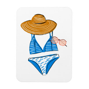 Magnet Flexible Détendez-vous au soleil - maillot de bain bleu 2