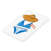 Magnet Flexible Détendez-vous au soleil - maillot de bain bleu 2 (Côté Gauche)