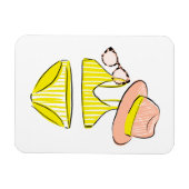 Magnet Flexible Détendez-vous au soleil - maillot de bain jaune (Horizontal)