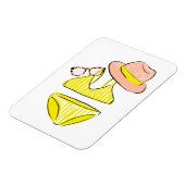 Magnet Flexible Détendez-vous au soleil - maillot de bain jaune (Côté Gauche)