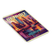 Magnet Flexible Detroit, Michigan | Vintage voyage (Côté Droit)