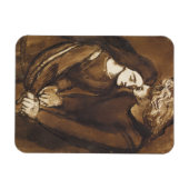 Magnet Flexible Deux amoureux de Dante Gabriel Rossetti (Horizontal)