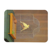 Magnet Flexible Deux Canaries en cage (par Antonio Donghi) (Horizontal)