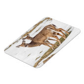 Magnet Flexible Deux cerfs à queue blanche en alerte (Côté Gauche)