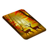 Magnet Flexible Deux cerfs dans une forêt d'automne / Bois (Côté Droit)