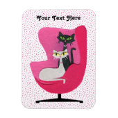 Magnet Flexible Deux Chats Du Milieu Du Siècle Chaise Collants Dia (Vertical)