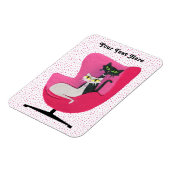 Magnet Flexible Deux Chats Du Milieu Du Siècle Chaise Collants Dia (Côté Gauche)