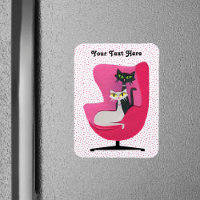 Deux Chats Du Milieu Du Siècle Chaise Collants Dia