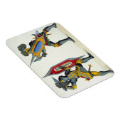 Magnet Flexible Deux chevaliers qui combattent, assiette de 'A His (Côté Droit)