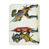 Magnet Flexible Deux chevaliers qui combattent, assiette de 'A His (Vertical)