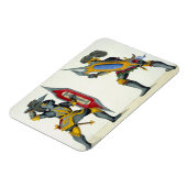 Magnet Flexible Deux chevaliers qui combattent, assiette de 'A His (Côté Gauche)