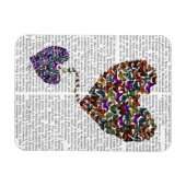 Magnet Flexible Deux Coeurs papillons (Horizontal)