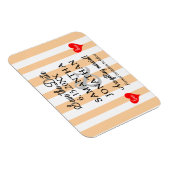 Magnet Flexible Deux cœurs Sandy Beach rayures blanches Mariage (Côté Droit)
