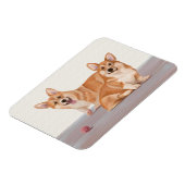 Magnet Flexible Deux Corgis mignons (Côté Gauche)