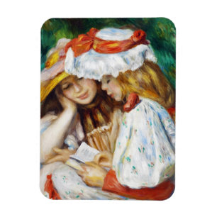 Magnet Flexible Deux filles lisant la peinture de Pierre Auguste