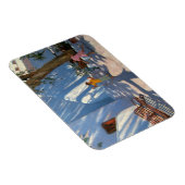 Magnet Flexible Deux filles sautant Mykonos (Côté Droit)