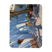 Magnet Flexible Deux filles sautant Mykonos (Vertical)
