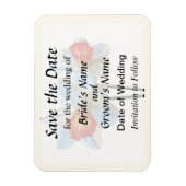 Magnet Flexible Deux jonquilles blanches et orange Save the Date (Vertical)