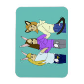 Magnet Flexible Deux lapins et un chaton (Vertical)
