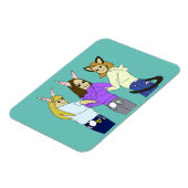 Magnet Flexible Deux lapins et un chaton (Côté Gauche)