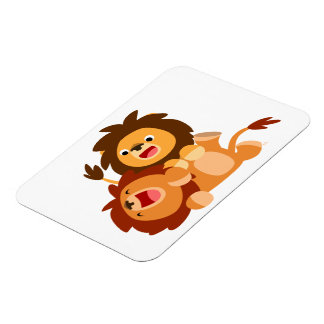 Magnet Flexible Deux mignons Lions de Cartoon Joué Aimant Flexible