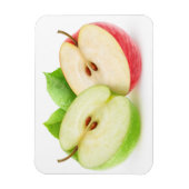 Magnet Flexible Deux moitiés de pomme (Vertical)