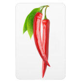 Magnet Flexible Deux piments avec feuille (Vertical)