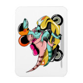 Magnet Flexible Deux Rapporteurs De Dessins De Cartoon Montent Sur (Vertical)